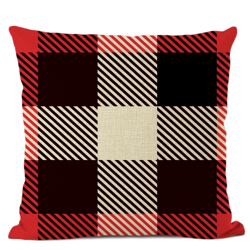 Контрастная и классическая наволочка в клетку для дивана прочная жесткая из