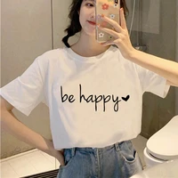 korean fashion lady top clothing summer women t shirt letters print female short sleeve casual aesthetic t shirts for girls