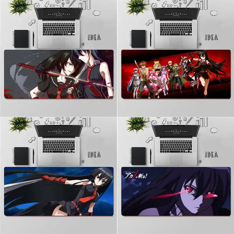 

RUICHI Akame ga KILL! Красивый коврик для мышек в стиле аниме Настольный коврик для ПК ноутбука резиновая искусственная кожа