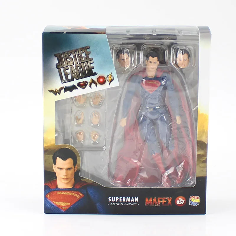 6 дюймов DC Супермен Mafex 057 Лига мира Супермен фигурка Коллекционная модель игрушка кукла