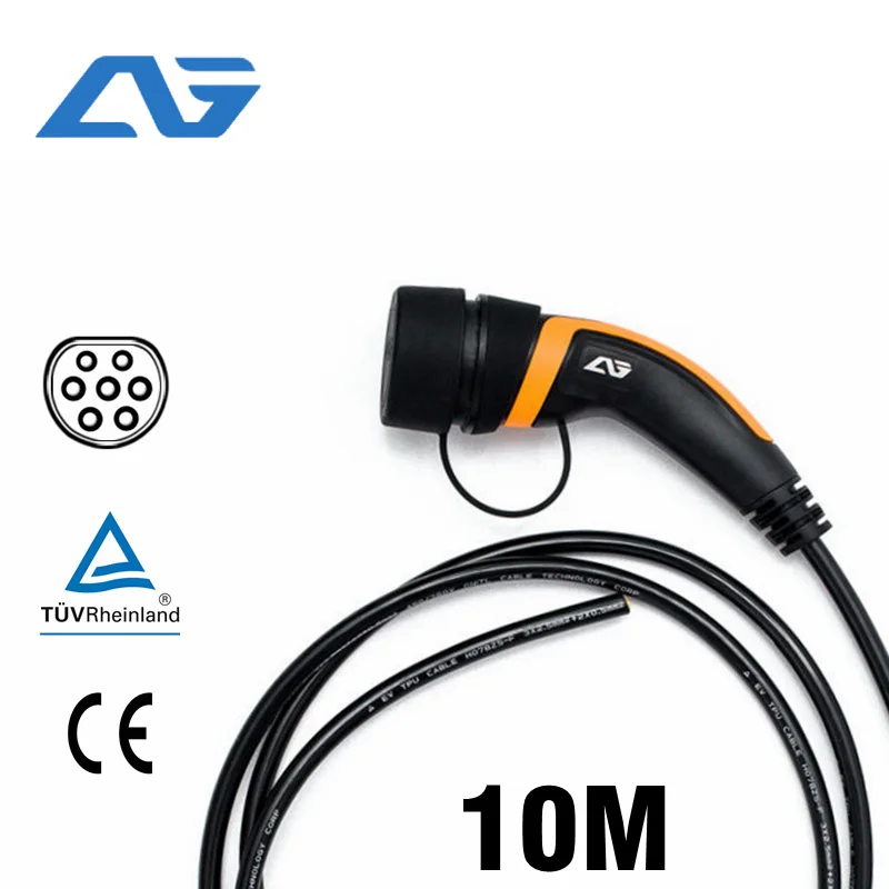 

Вилка переменного тока с кабелем 10 м, 16 А, 32 А для EV side IEC62196, однофазная Трехфазная вилка европейского стандарта, стандарт IEC, вилка переменного тока