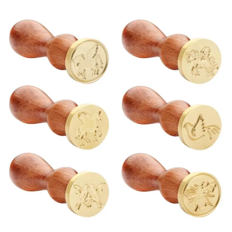 Новые ретро деревянные штампы античные металлические для Запечатывания Воском