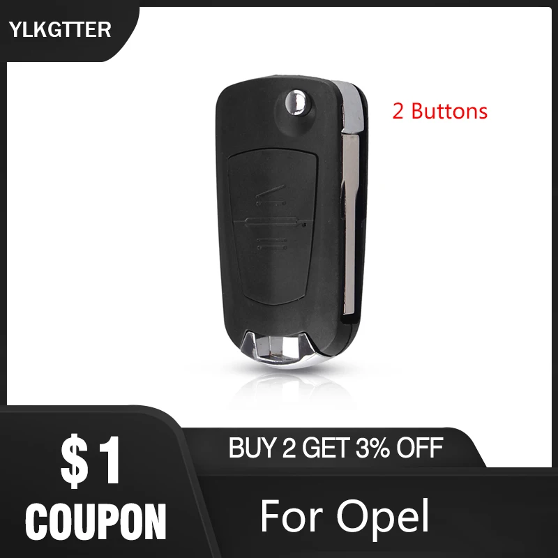 YLKGTTER 2 кнопки складной Автомобильный ключ дистанционный флип брелок для Opel Astra