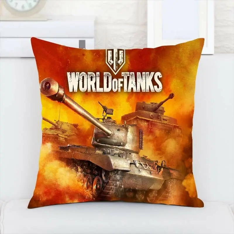Игровой чехол с логотипом World of Tanks на заказ для подушки Чехол | Дом и сад