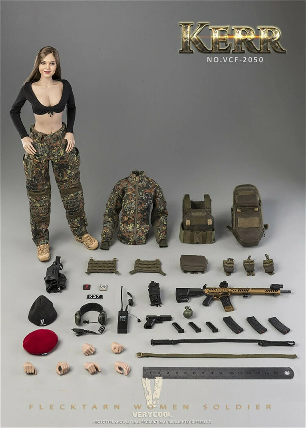 

VERYCOOL VCF-2050 1/6 scale camouflage female soldier Keer 12 inch action figure model toy collection