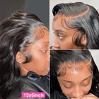 Парики с волнистыми волосами для чернокожих женщин, на сетке спереди 12-30 дюймов, предварительно выщипанные Детские волосы, прозрачная сетка 13x6, передний парик