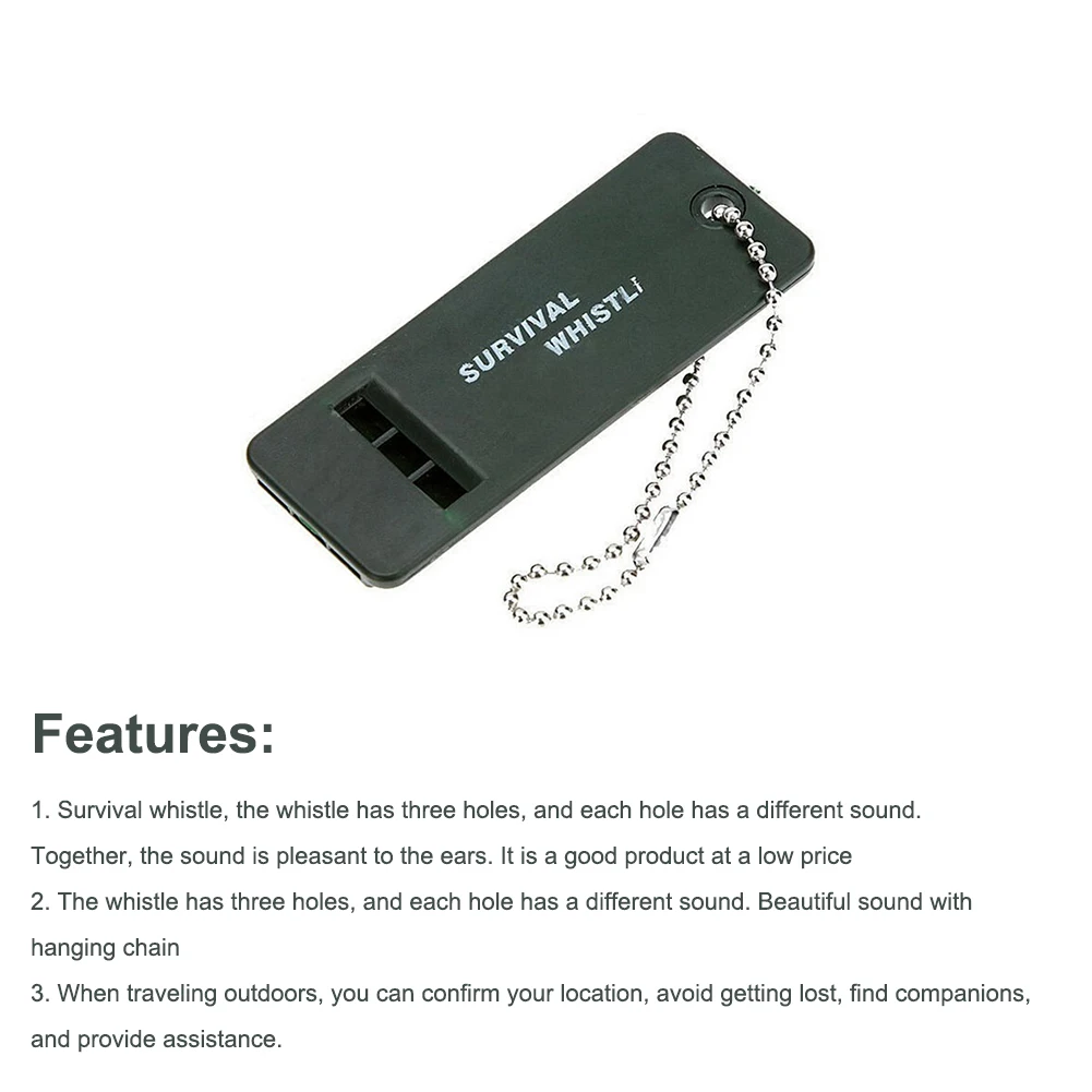 

Rescue Survive Signal Sound Whistle Camp Hike Outdoor Emergent Sport Referee First Aid Kit Decibel Lifesave Soccer Baseball