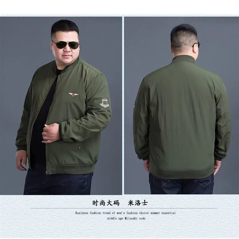 Plus 10xl 8xl 6xl 5xl Army Green Tactical Military varsity Flight Windbreaker Pilot US Air Force Bomber Jacket for Men Clothes | Мужская