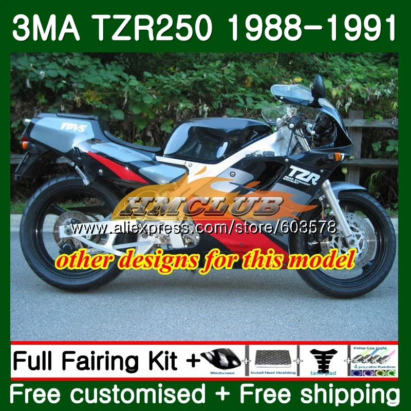 Корпус для YAMAHA обтекающий корпус 3ma TZR250 1989 1991 121CL.33 красный белый TZR250RR RS YPVS TZR 250 88 89