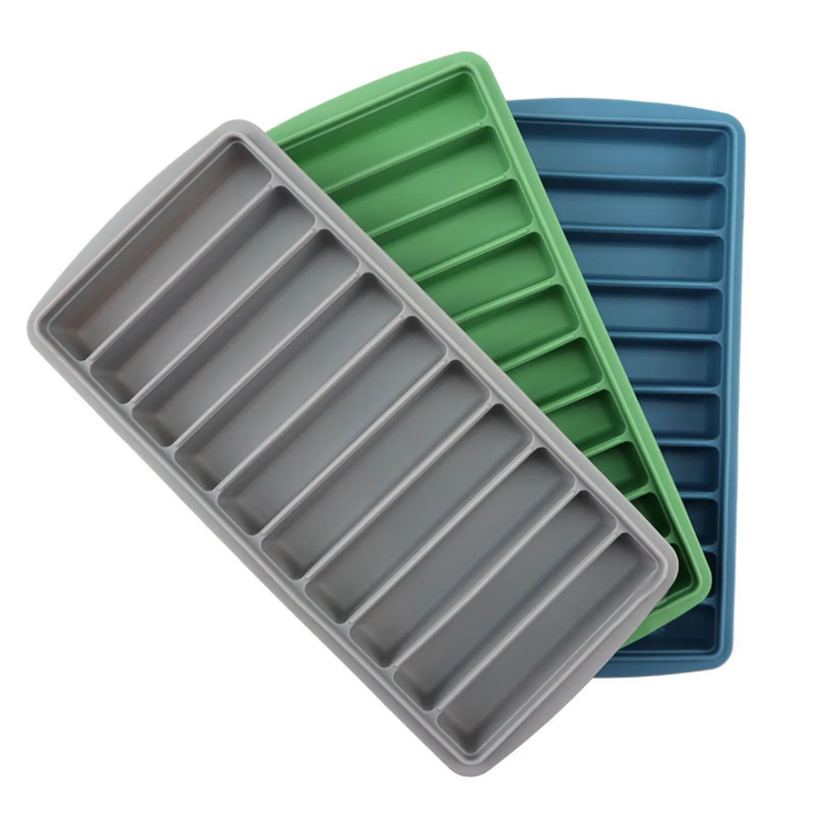 

Ice Stick Tray Rectangular Ice Cube Mould Silicone Ten Fingers Ice Box With Lid Reusable For Water Bottle Cocktail Parties Mould