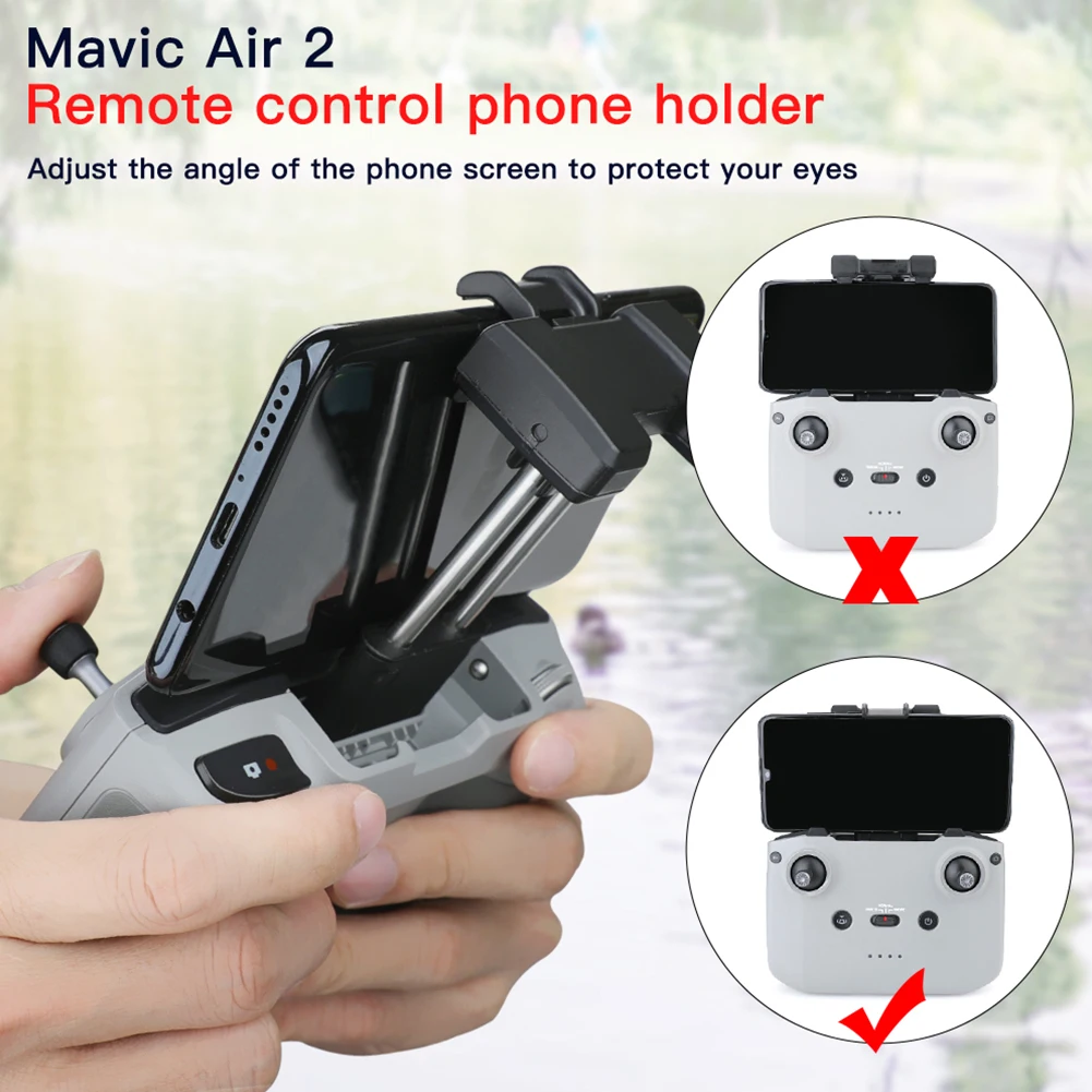 

Type-c Clip Phone Holder Anti Scratch Fixing With Data Cable Remote Control Portable Tablet Mount Set Stand For DJI Mavic Air 2