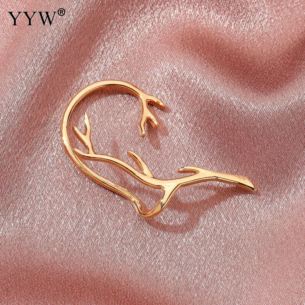 

Branch Ear Hanging Ear Bone Clip European And American Fashion Wild Brass Ear Pin Gold And Silver Color For Woman Daily Wear