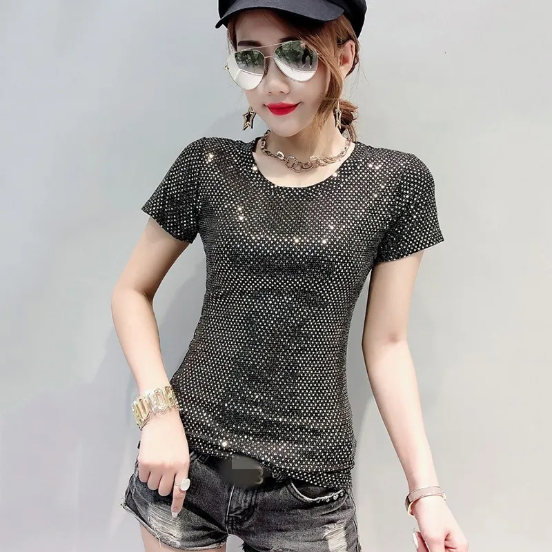 Европейская мода новые женские футболки с коротким рукавом и круглым вырезом