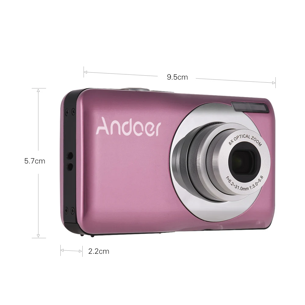 2018 Andoer камера ЖК-экран детский подарок видеокамера 16MP 720P HD Цифровая 8X оптический