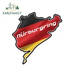 EARLFAMILY 13 см x 12,2 см, Стайлинг автомобиля NURBURGRING JDM, бампер, Виниловая наклейка, наклейка на окно автомобиля, багажник, Водонепроницаемая Автомобильная наклейка s