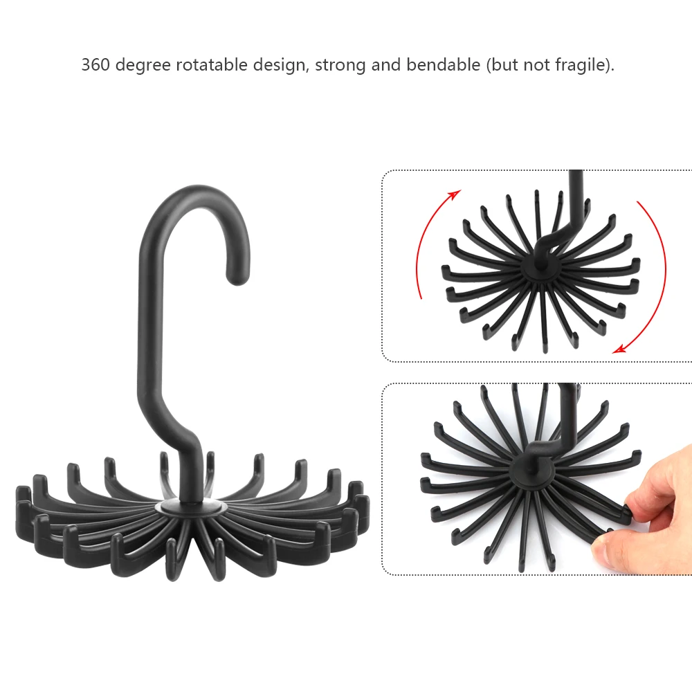 tie hanger plastic portable tie rack closets rotating hook holder belt clothes tie rack storage home supply multifunction free global shipping