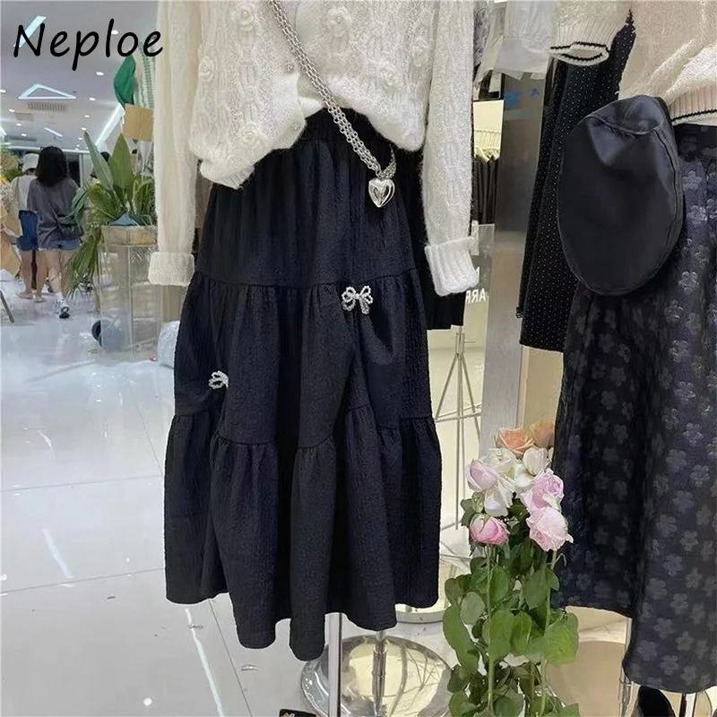 Шикарные юбки Neploe с украшением в виде жемчужного банта женские милые