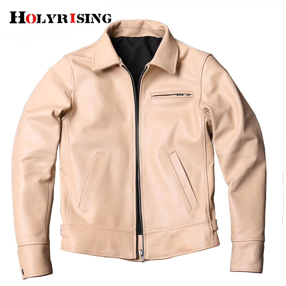 

Куртка мужская из воловьей кожи, короткий приталенный смокинг, Классические мотоциклетные куртки, кожаная куртка, 100% натуральная