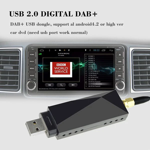 Автомобильная антенна DAB с USB-адаптером приемником для Android 4 5 1 6 0 7 Автомобильный