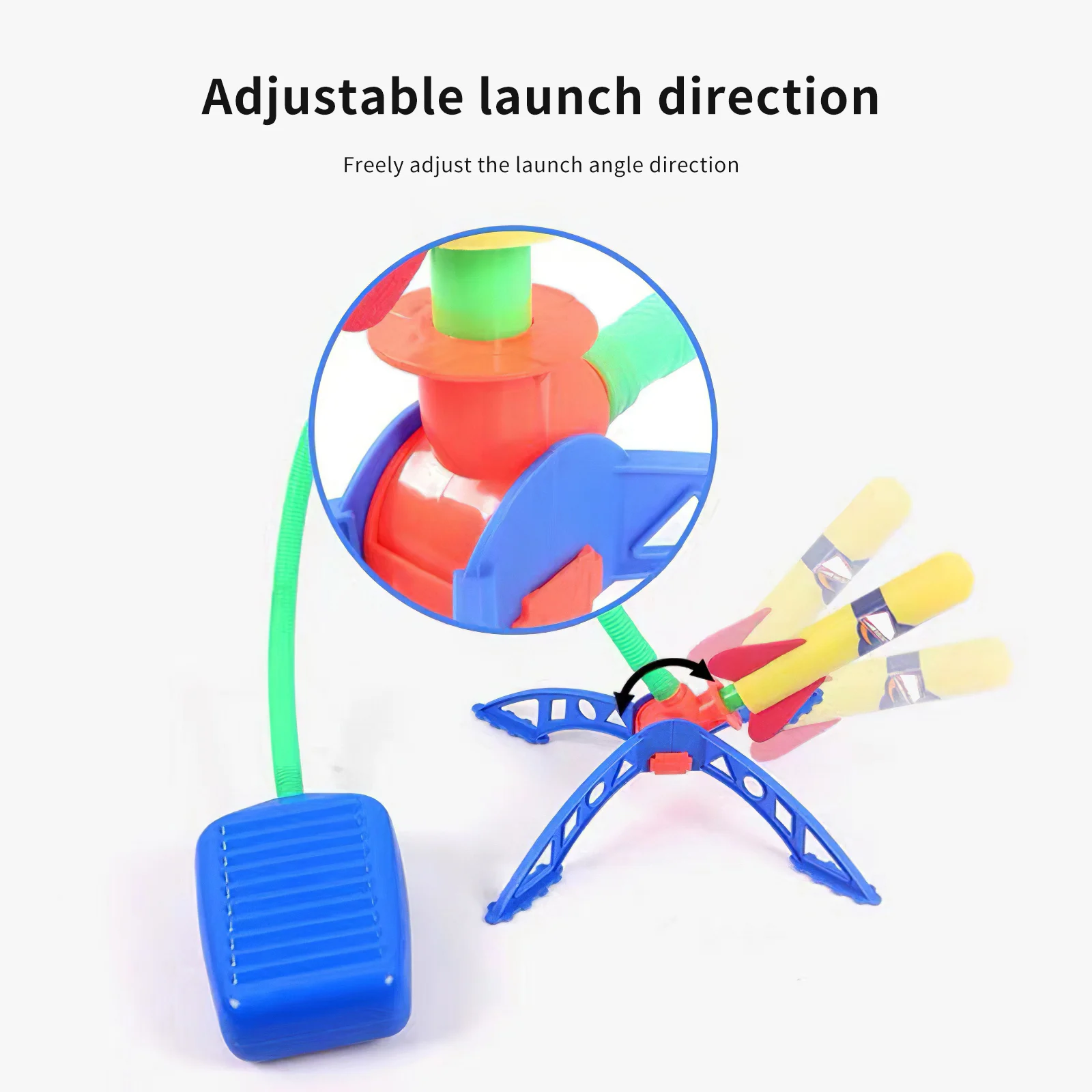 

Shoot Rocket Launcher Pressed Cupola Plastic Toys Air Pump Jump Stomp Blower Foam Gun Model Launcher Rocket Pop Toy Sports Toys