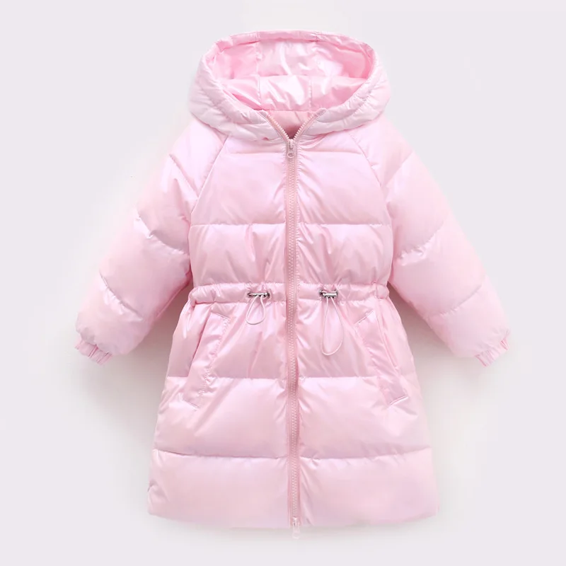 

Winter New 2021 Baby Girls Sweet Coat Down Kids Hooded Warm Fashion Children