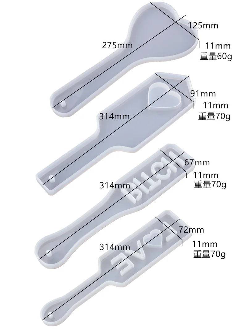 DIY Epoxy Resin Paddles Pat Mirror Silicone Mold English Letter Red Wine Beer Rack Food Tray Molds For Making | Украшения и