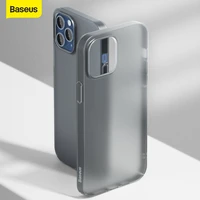 baseus phone case for iphone 12 pro max transparent phone cover for iphone 12 mini black simple case ultra thin back phone cover