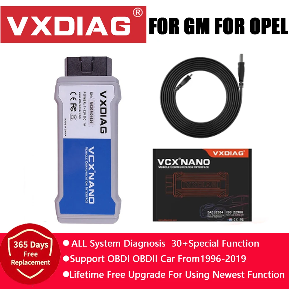 

Оригинальный VXDIAG VCX NANO для GM/OPEL GDS2 диагностический инструмент для GM GDS2 сканер GDS2:V2019.04 Tech2win: V16.02.24 KOTECH2 MDI2