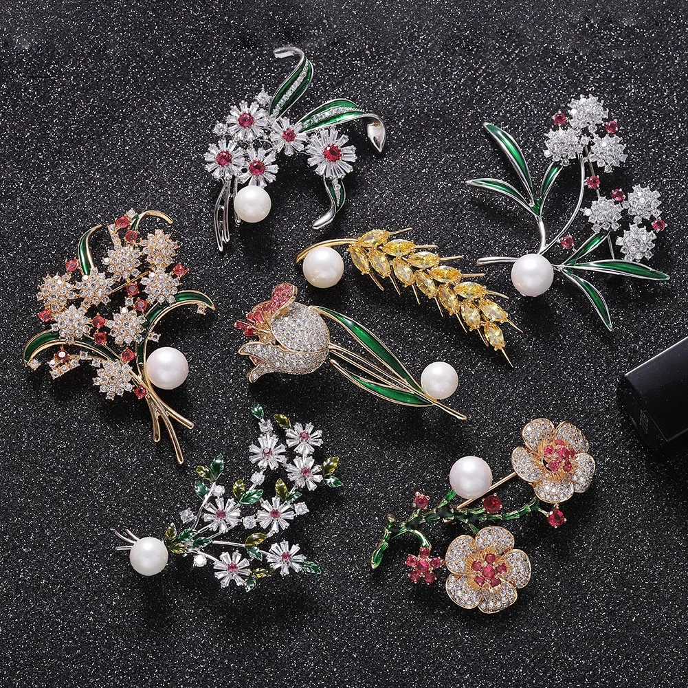 Женская Брошь В Виде Цветка ромашек брошь из металлического хрусталя букет