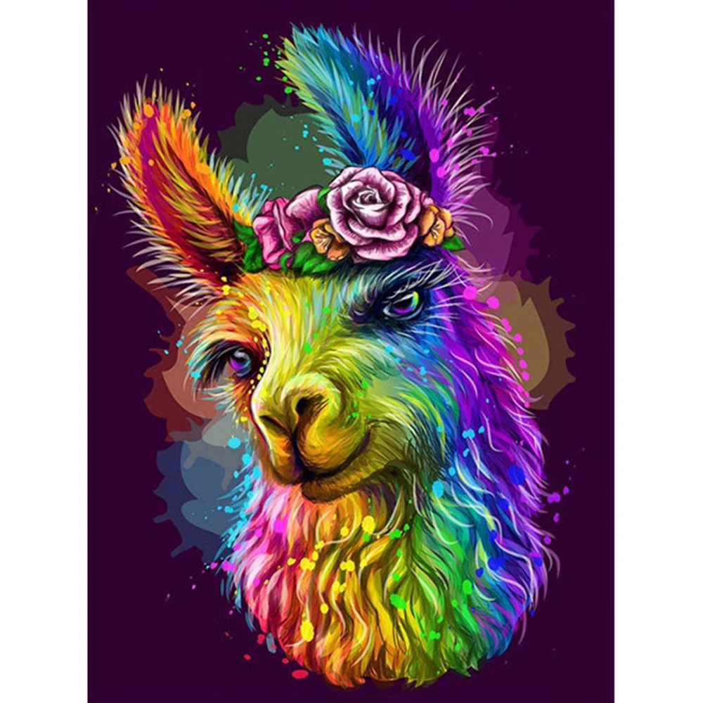 

YI Bright 5D Full Drill Diamond Embroidery Cross Stitch Alpaca Diamond Painting Full New Arrival Mosaic Needlework Wall Art