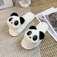 autumn and winter new style cotton slippers ladies panda slippers household slippers flat slippers women furry slippers women