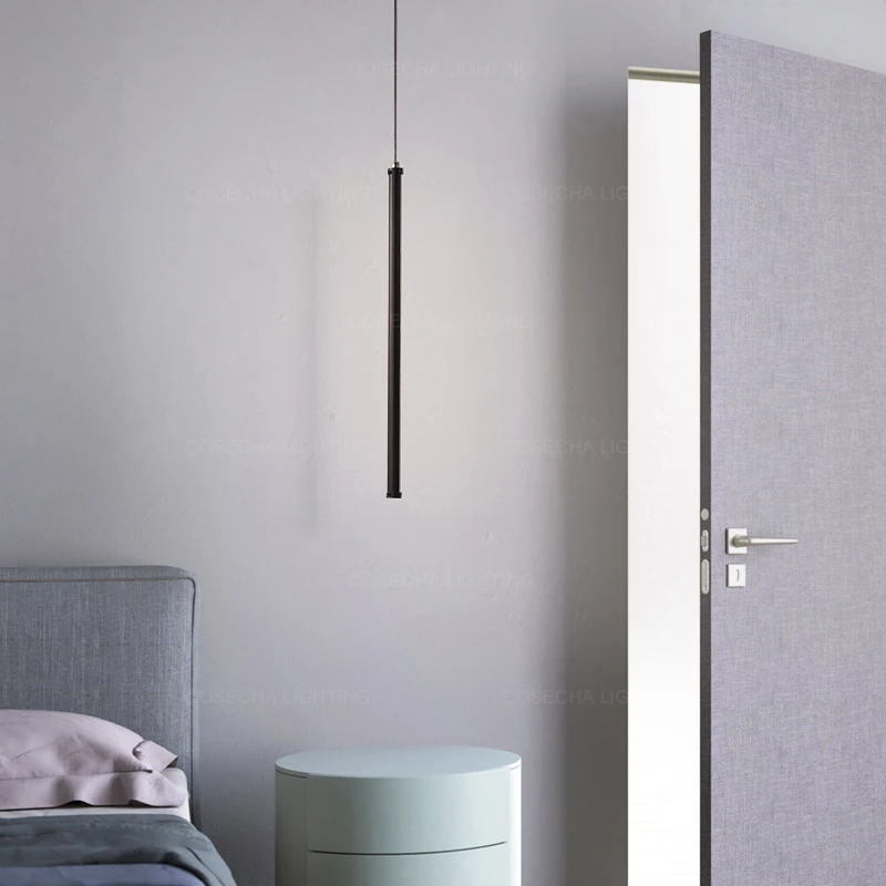 Мини черные подвесные лампы светодиодные Современные небольшой прикроватный