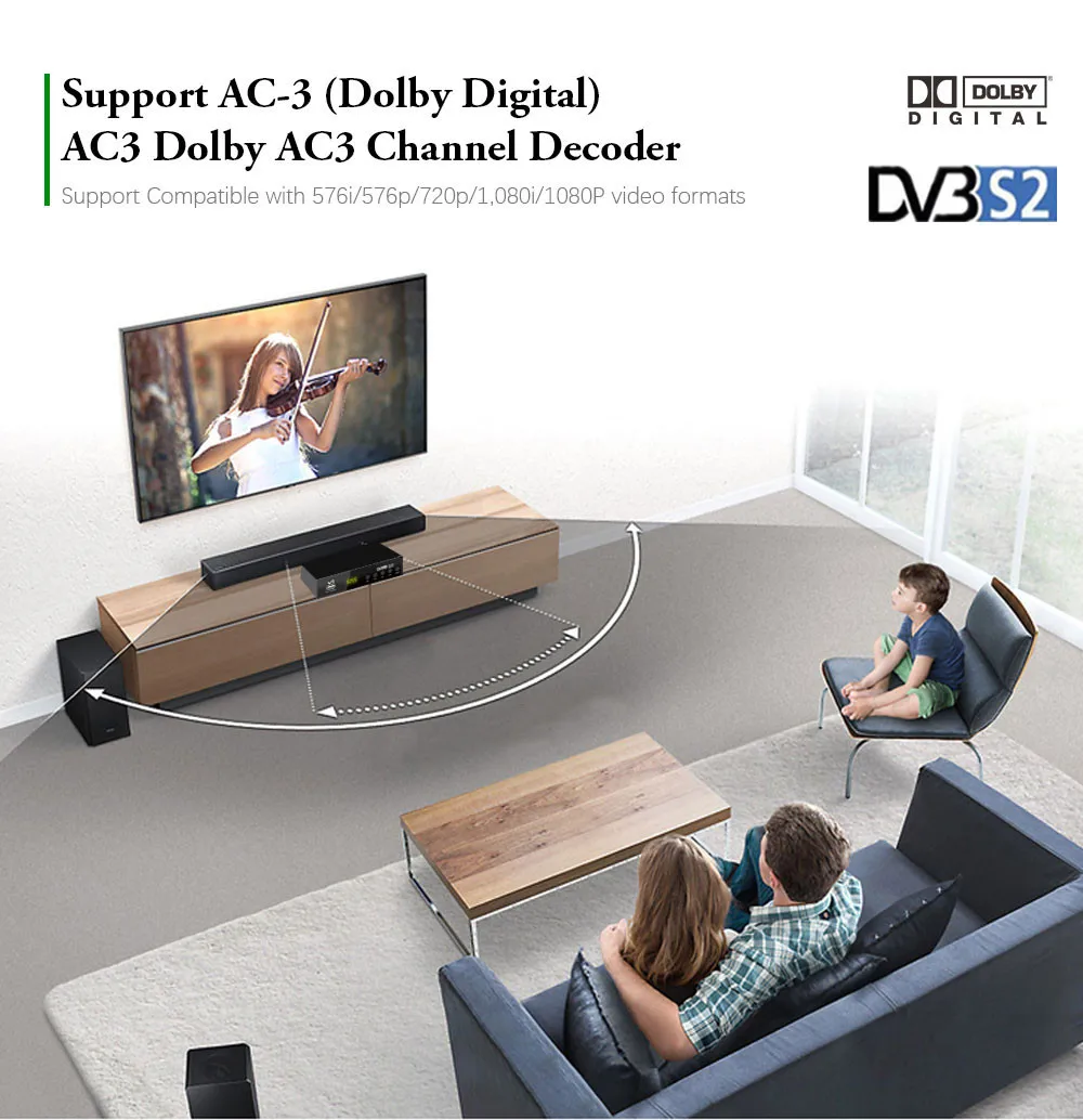 Цифра спутниковый телевизионный ресивер H.265 DVB-S2 цифрового ТВ компьютерной приставки к телевизору искатель антенн Интернет Youtube Biss vu декодер cs приемное устройство Wi-Fi, RJ45