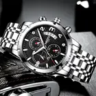 Часы наручные NIBOSI Мужские кварцевые, модные спортивные брендовые Роскошные водонепроницаемые стальные армейские в стиле милитари