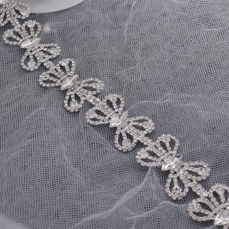 Стразы из хрустального стекла 1 ярд отделка бантом свадебное платье пояс с