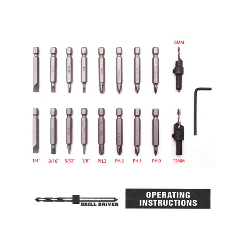 Набор сменных сверл насадок Torx для отверток привод с отверткой полуповоротная