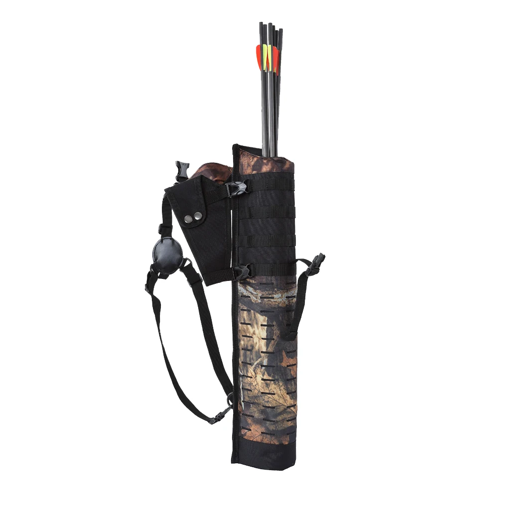 

Camouflage Arrow Quiver Archery Bow Holder Adjustable Belt Shoulder Bag Pouch