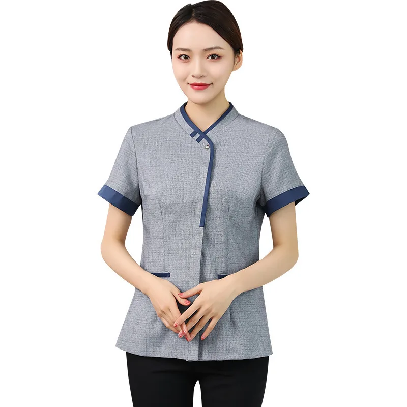 

2020 Hot Sale Sale The Hotel Smock Summer Wear Short-sleeved Cleaning Rooms Property Hospital Bank Cleaner Overalls