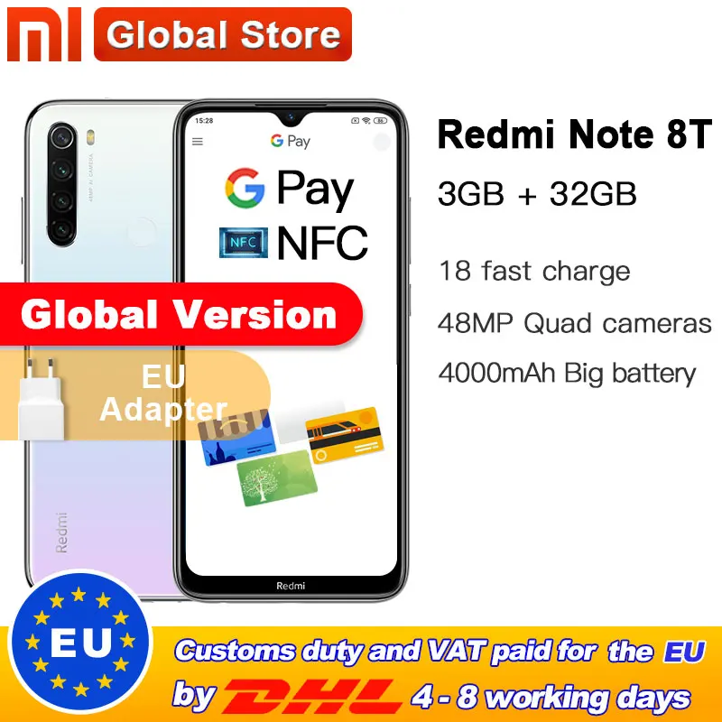 Смартфон Xiaomi Redmi Note 8T 3+32 ГБ глобальная версия 48 МП 4000 мАч|Смартфоны| |
