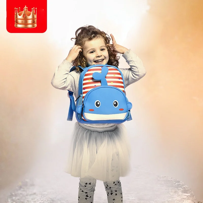 2021 New 3D Animal Children Backpacks Brand Design Girl Boys Backpack Toddler Kids Neoprene School Bags Kindergarten Cartoon Bag