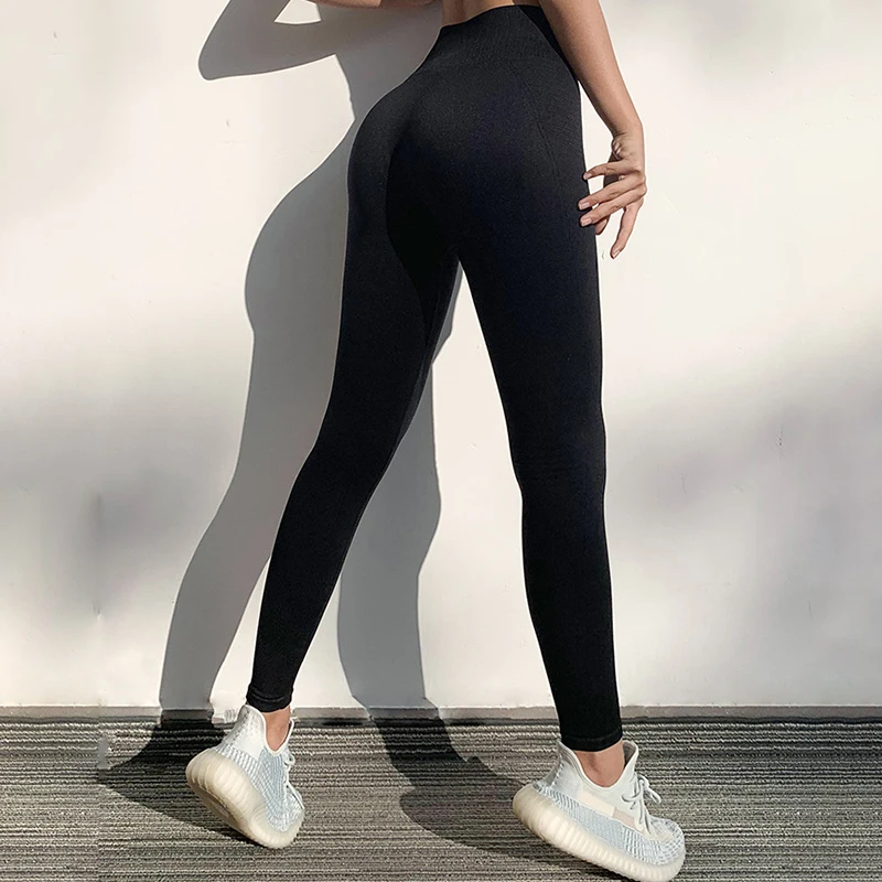 

SALSPOR Women Yoga Pants Seamless Sport Qucik Dry Tummy Control Sportwear Leggings Joggings Solid Stretch Fitness Gym Leggings