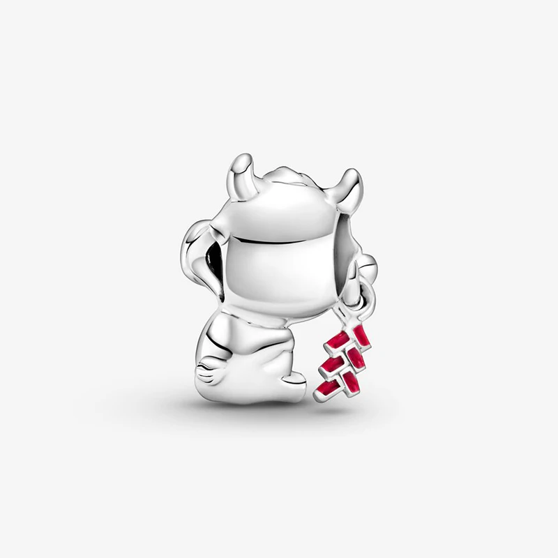 

Authentic 2021 New 925 Sterling Silver Beads Cute Ox Charms Fit Original Pandora Bracelet Women DIY Jewelry