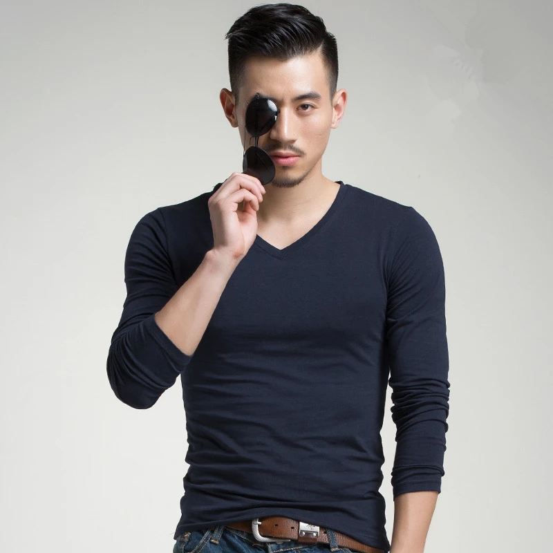 Футболка MRMT из 2021 хлопка с лайкрой Мужская футболка длинным рукавом однотонная