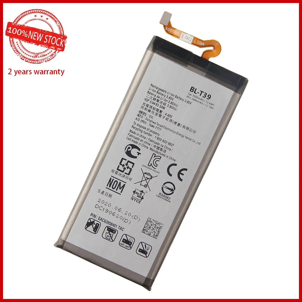 100 original 3000mah bl t39 blt39 for lg g7 thinq g710 q7 lmq610 phone high quality battery with tracking number free global shipping
