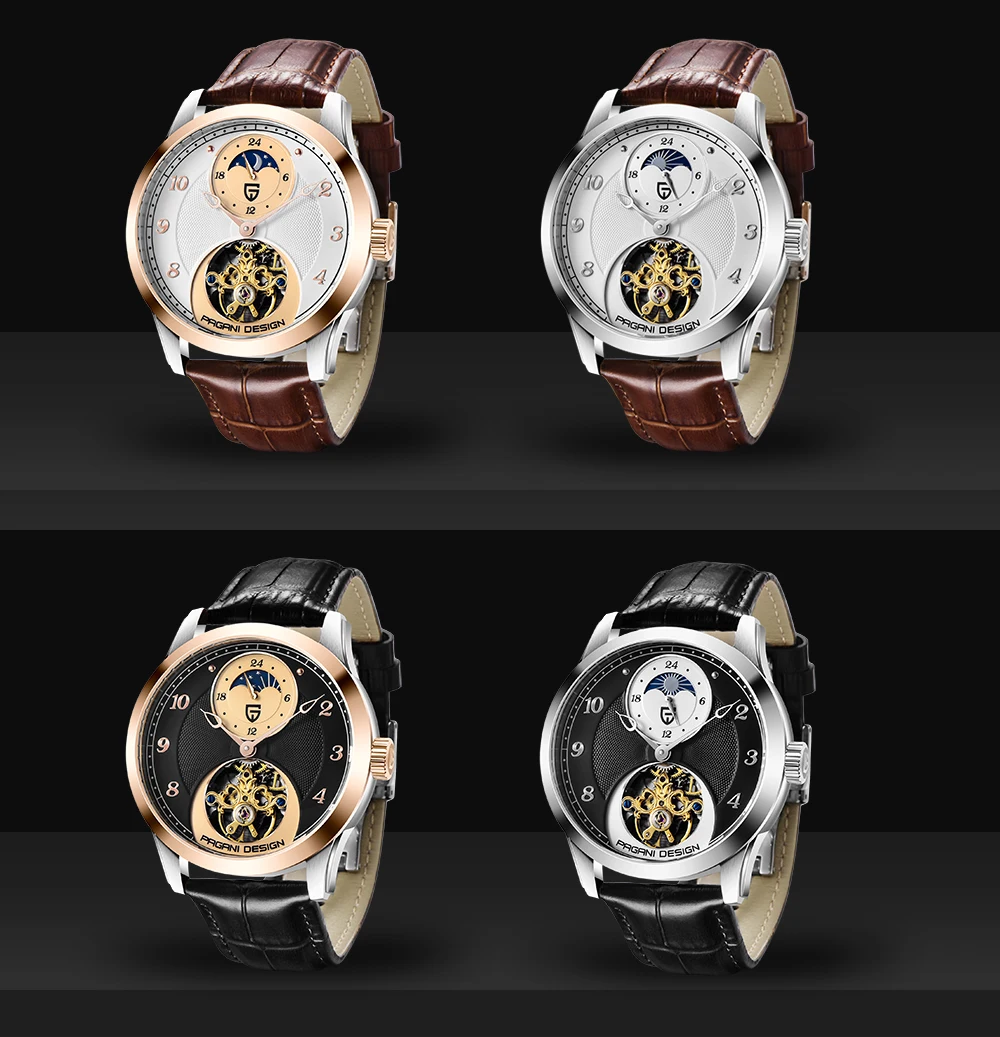 

PAGANI DESIGN Fashion Men Mechanical Watch Luxury Sports Watch Men leather Tourbillon Automatic Watch 100M Waterproof Watch