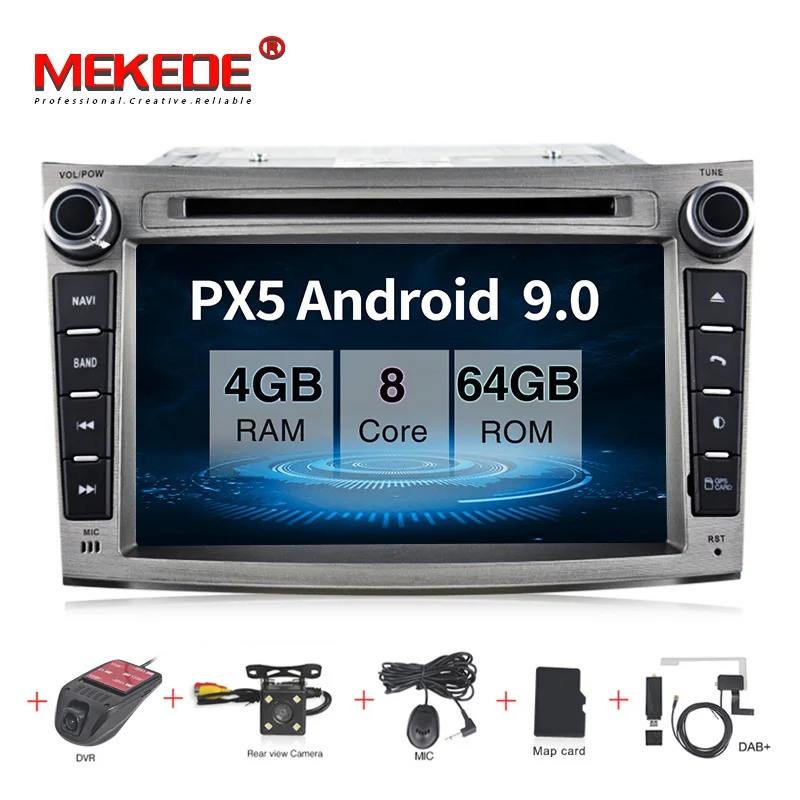 64G camera DVR DAB MEKEDE 4G+ 64G Android 9,0 автомобильный Радио dvd-плеер мультимедиа для SUBARU OUTBACK 2008-2013 BT wifi gps RDS Wi-Fi - Цвет: 64G camera DVR DAB
