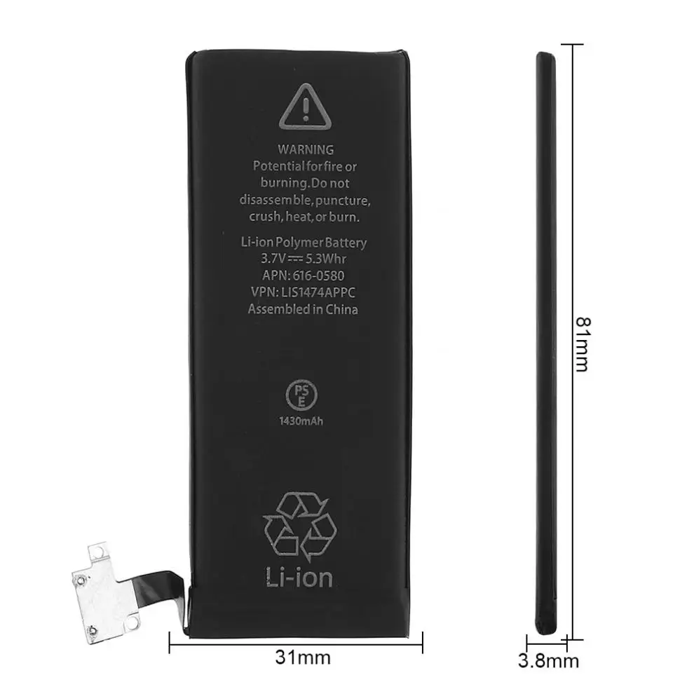 Подлинная запасная батарея 3 8 V 1430mAh подходит для iPhone 4S + шт телефон разбирать