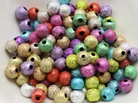 500 mixed color glitter acrylic round beads 6mm14 spacer finding