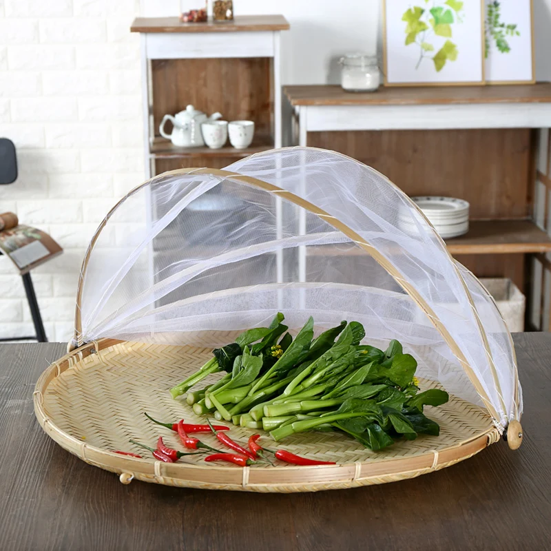 Плетеная бамбуковая корзина ручной работы плетеная для пикника фруктов овощей