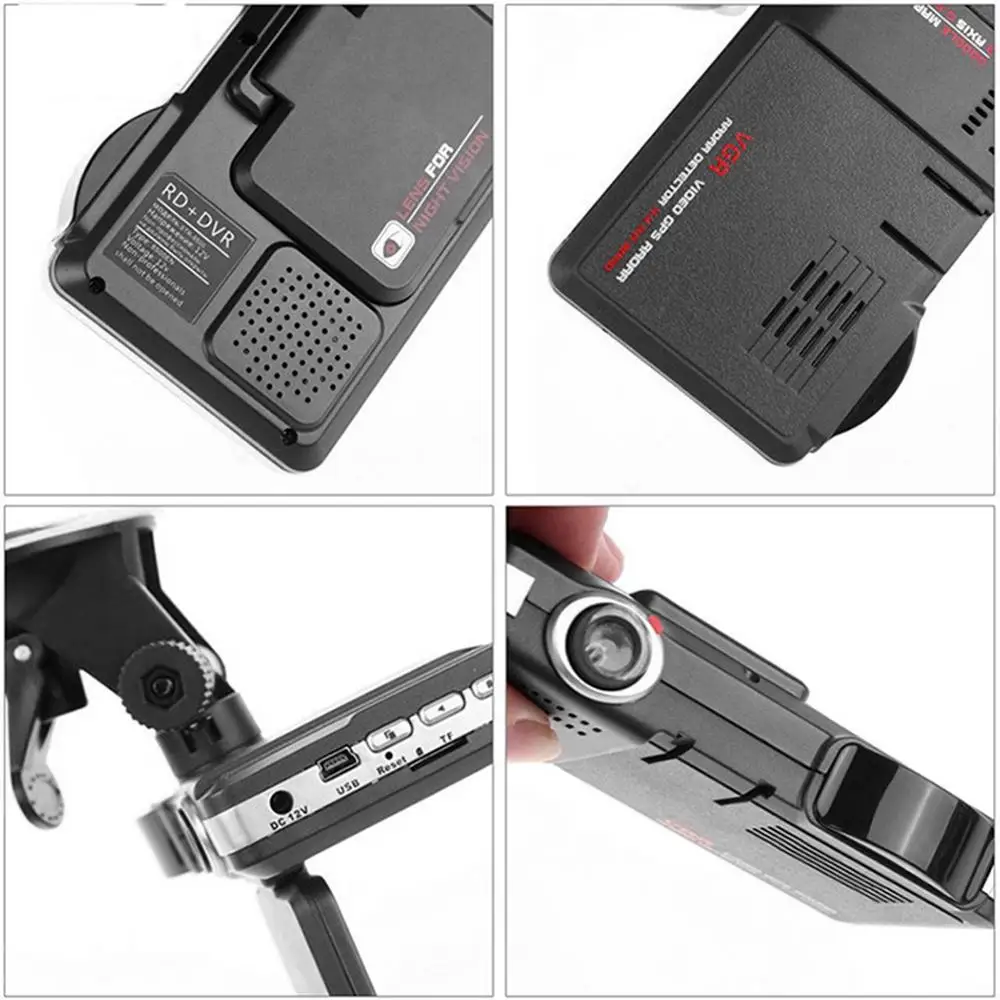 2 в 1 Автомобильный видеорегистратор с камерой на приборной панели английским и